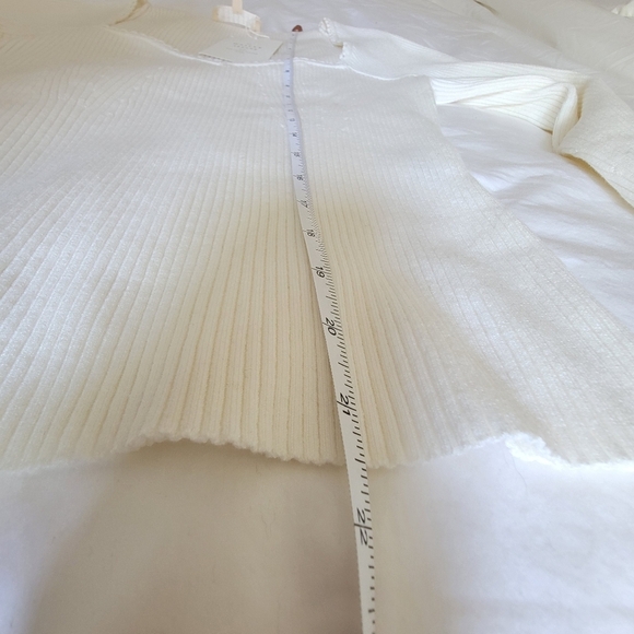 NWT Sezane Maha Blouse Wool Knit Lace Jumper, M Ecru 🕊️ - Picture 7 of 10